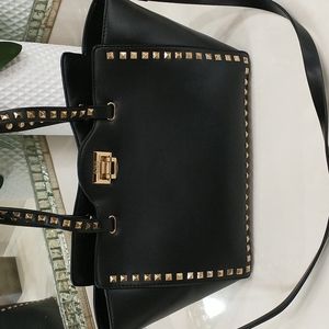 BCBG Paris tote color black with gold studs